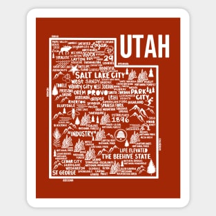 Utah Map Sticker